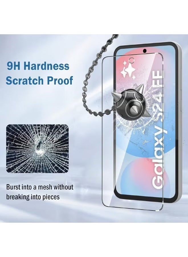 Glass 2+2 Pack Tempered Glass Screen Protector & Camera Lens Protector for Samsung Galaxy S24 FE (6.7″) – HD Clear, 9H Hardness, Bubble-Free, Case-Friendly - Image 5